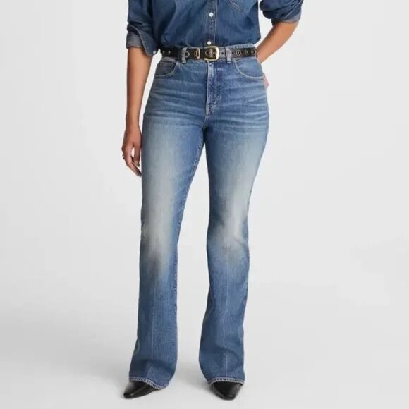Madewell Denim - Madewell The Curvy Vintage Flare Jeans High Rise Medium Bouvier Wash Stretch 30